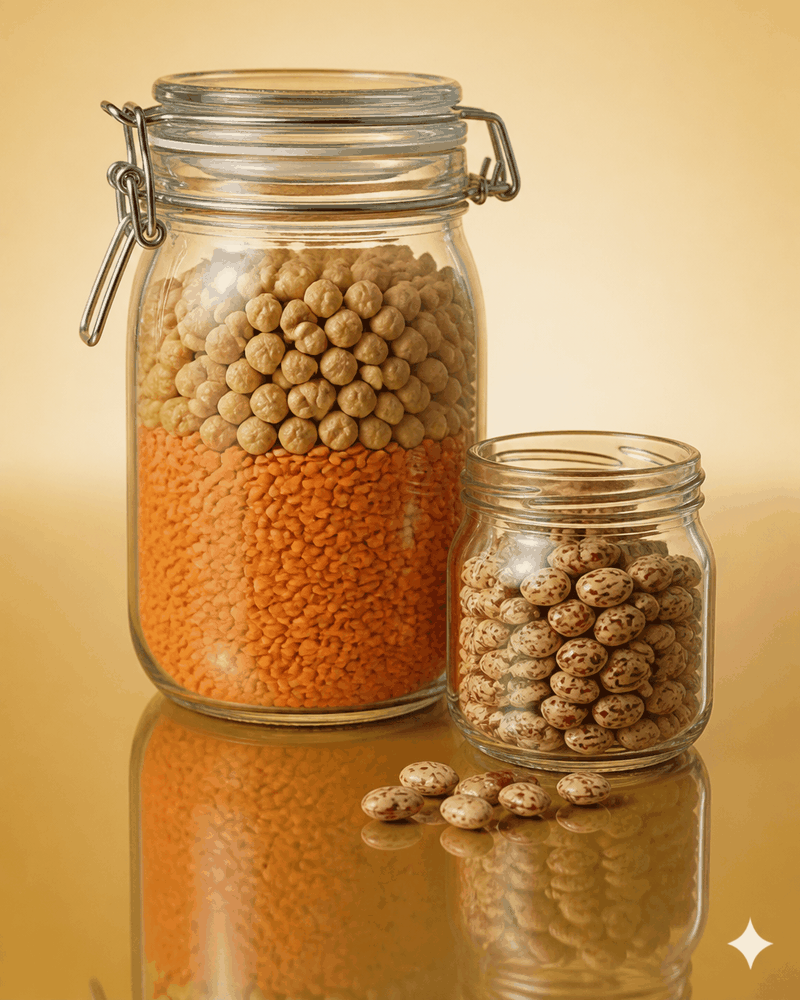Dried Beans in a Glass Jar